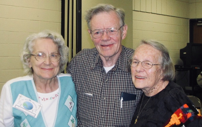 Ed and Phyllis Dicke with Elinore Burce.